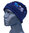 Cool4 Beanie Jeansblau Aubergine Weiß geblümt Kopftuch-Look - 2erSet mit Halstuch Chemo Turban SBK15